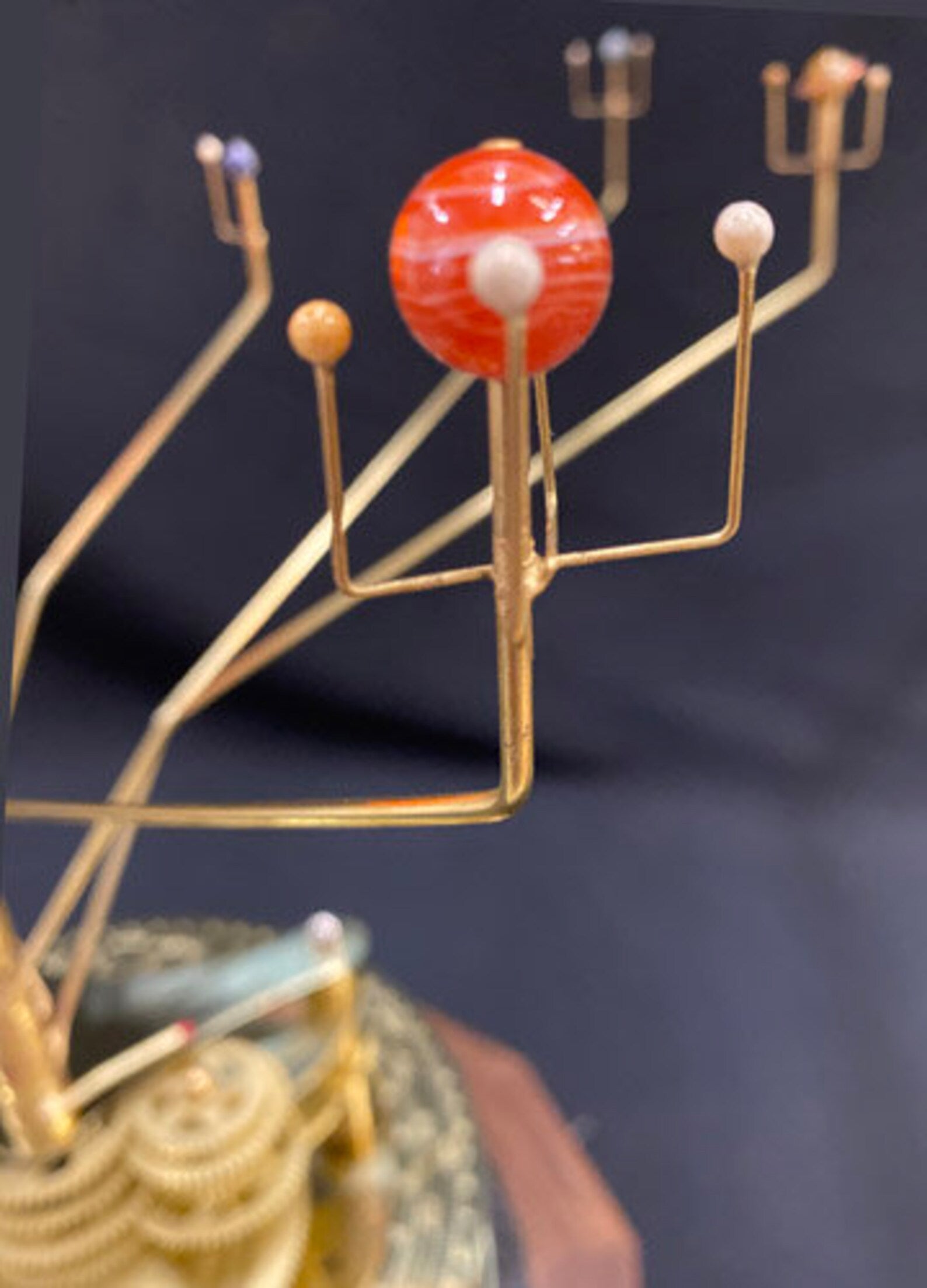 Image of the Renaissance orrery planet Jupiter in semi precious stones. 