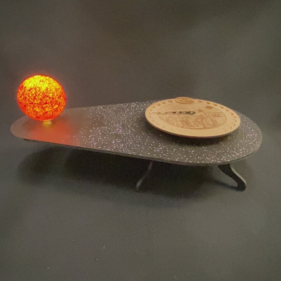 Video demonstrates the remote control of the on and off positions of the sun on the Luna Sol 