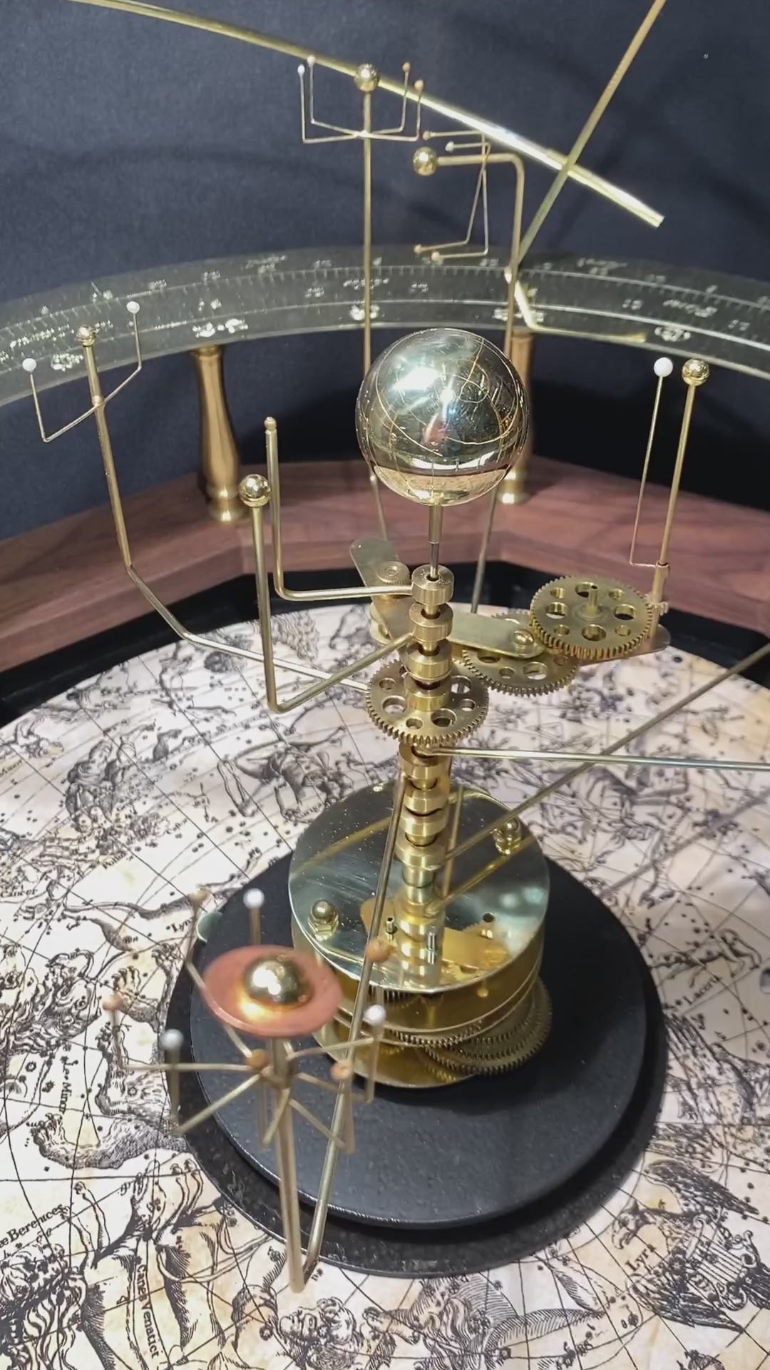 Shows close up motion of earth moon system
