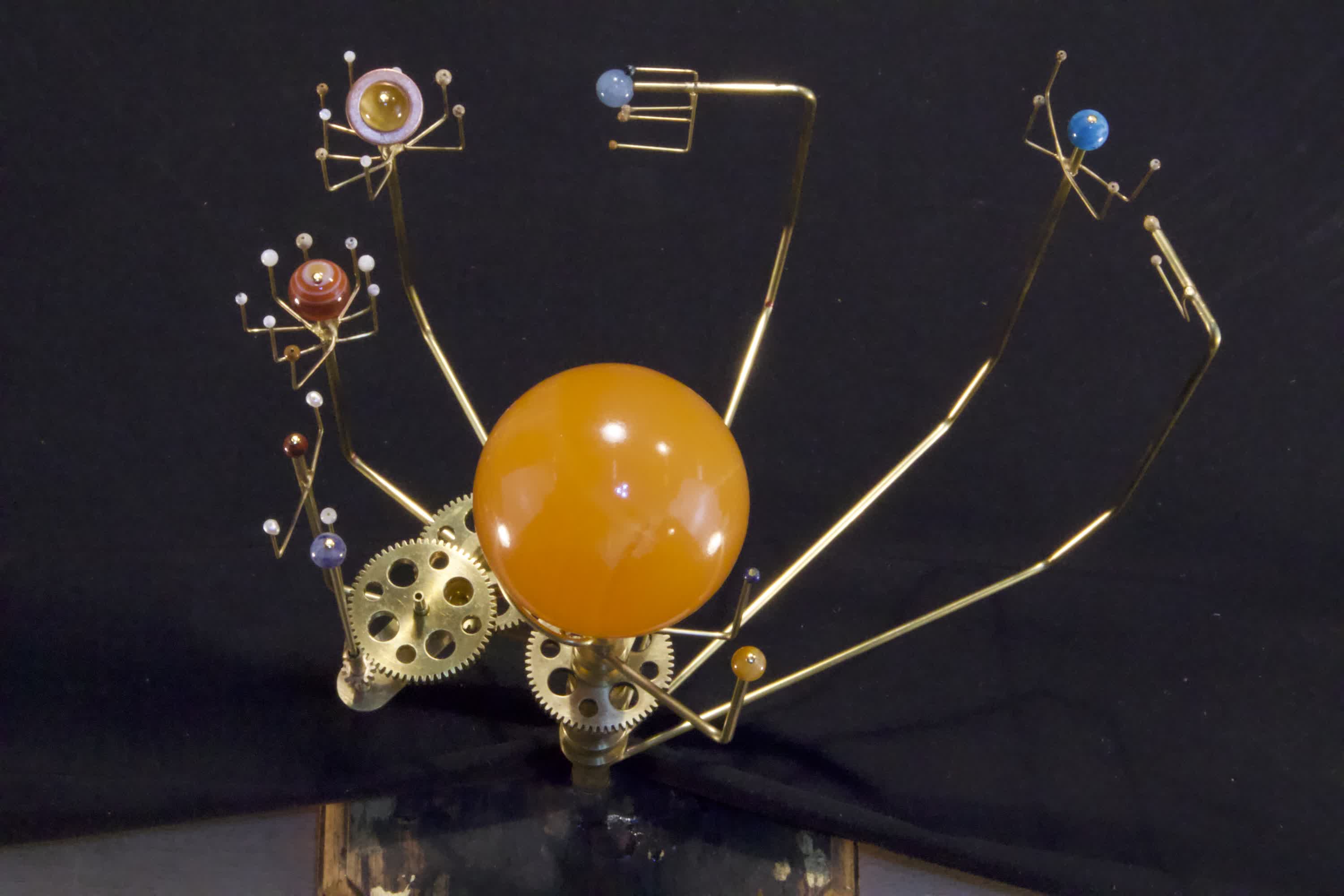 Wanderers Deluxe Planet Set in Semi-precious stone orrery